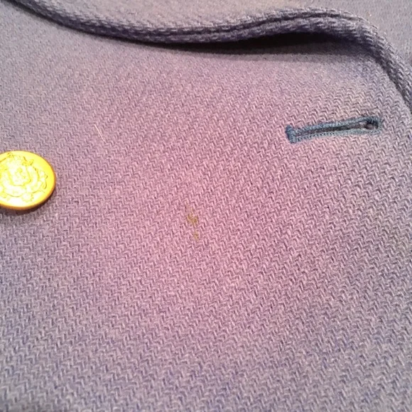 J. Crew Blue Pea Coat with Gold Buttons - Picture 6 of 7